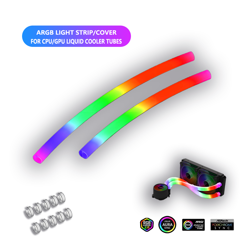 Pc Gaming Youtube - Lengan Penutup Strip Lampu Tabung Neon