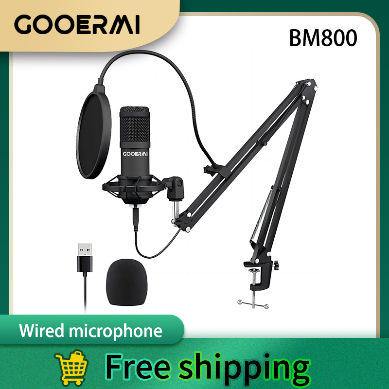 Pc Gaming Youtubers - GOOERMI BM800 Mikrofon Kondensor USB Profesional
