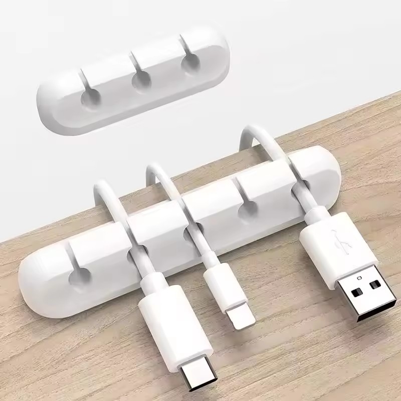 Desk Cable Organizer - Penjepit Kabel USB Silikon, Pengatur Kabel