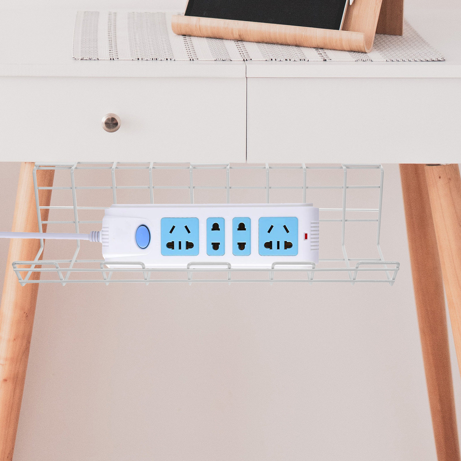 Desk Cable Organizer - 2 Buah Rak Pengatur Kabel Bawah