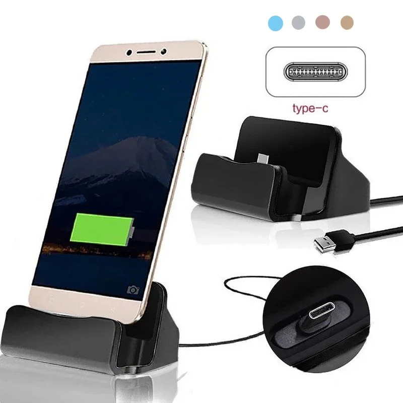 Desk Cable Organizer - Dock Charger USB Tipe C Penyangga