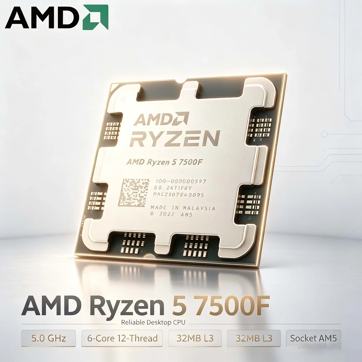 Amd Cpu Ryzen 5 - Tray Baru AMD Ryzen 5 7500F