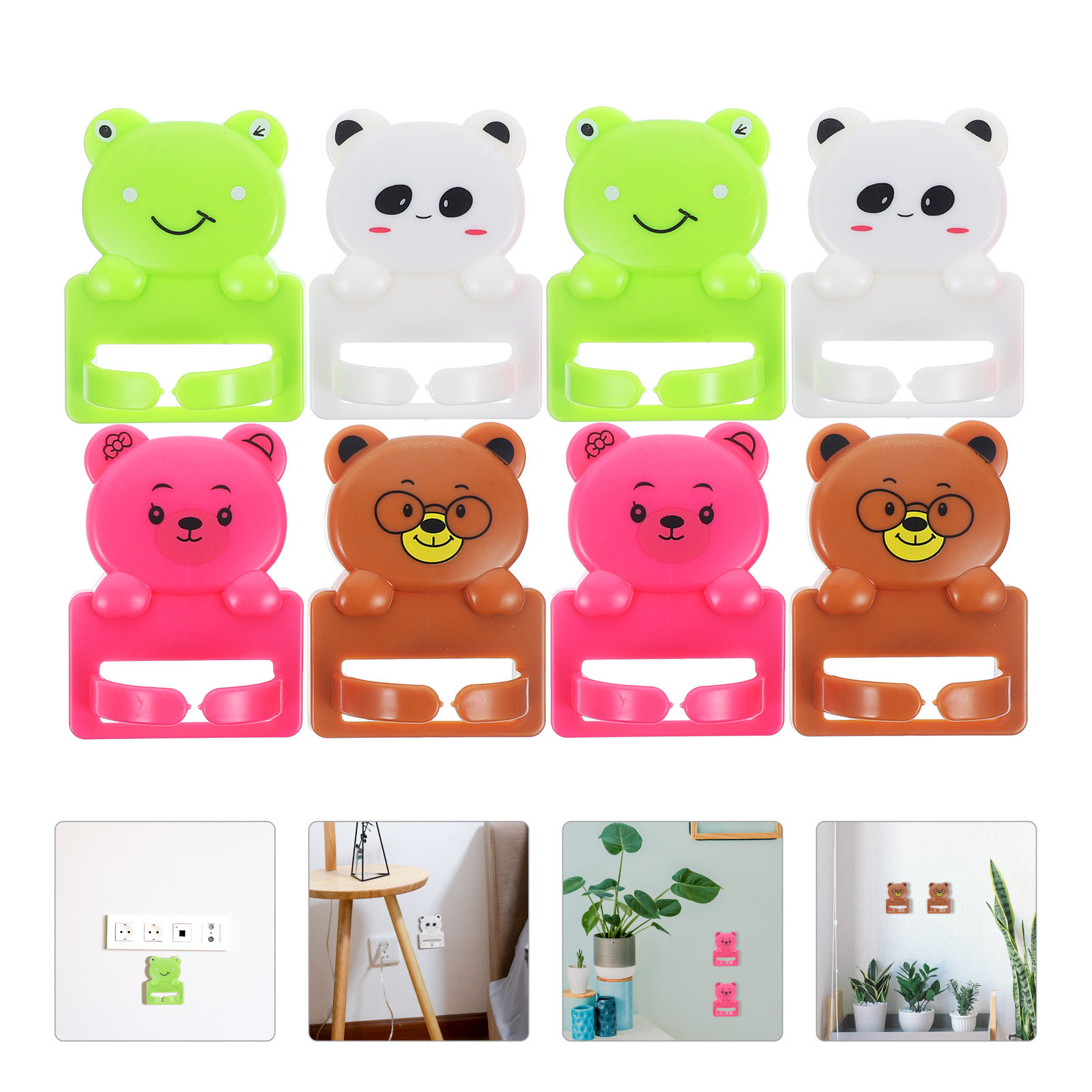 8 Buah Pengait Hisap Kartun, P - Desk Cable Organizer ulasan dan harga