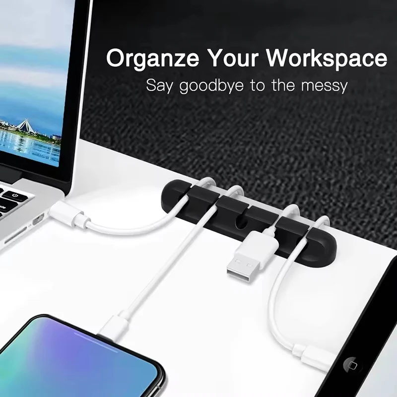 Klip Penggulung Kabel USB Sili - Desk Cable Organizer ulasan dan harga
