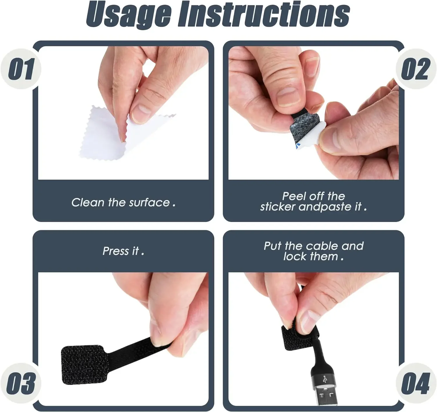 Ikatan Kabel Baru Yang Dapat D - Desk Cable Organizer ulasan dan harga