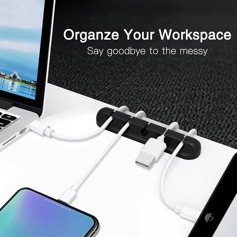 Penjepit Kabel USB Silikon, Pe - Desk Cable Organizer ulasan dan harga