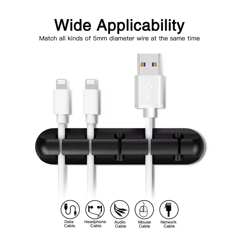 Penjepit Kabel USB Silikon, Pe - Desk Cable Organizer ulasan dan harga