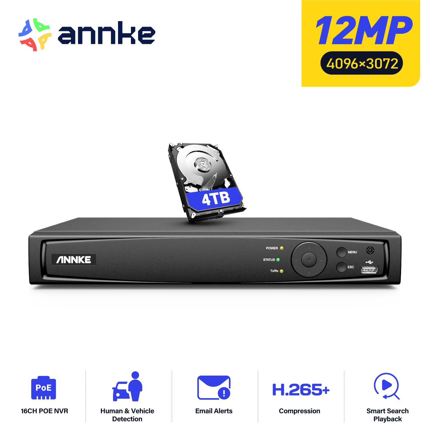ANNKE 12MP POE NVR Perekam Vid - Webcam 4K ulasan dan harga