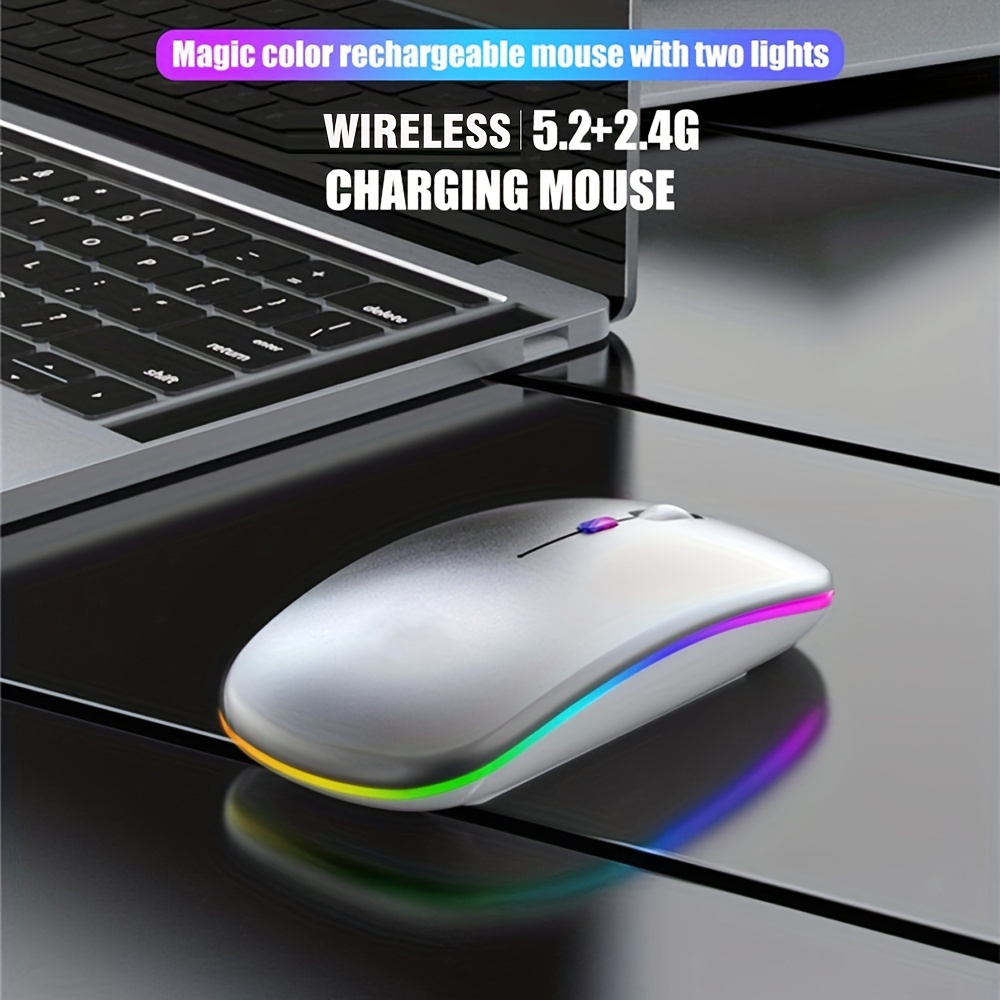 Mouse Nirkabel RGB Isi Ulang U - Pc Gaming Handheld ulasan dan harga