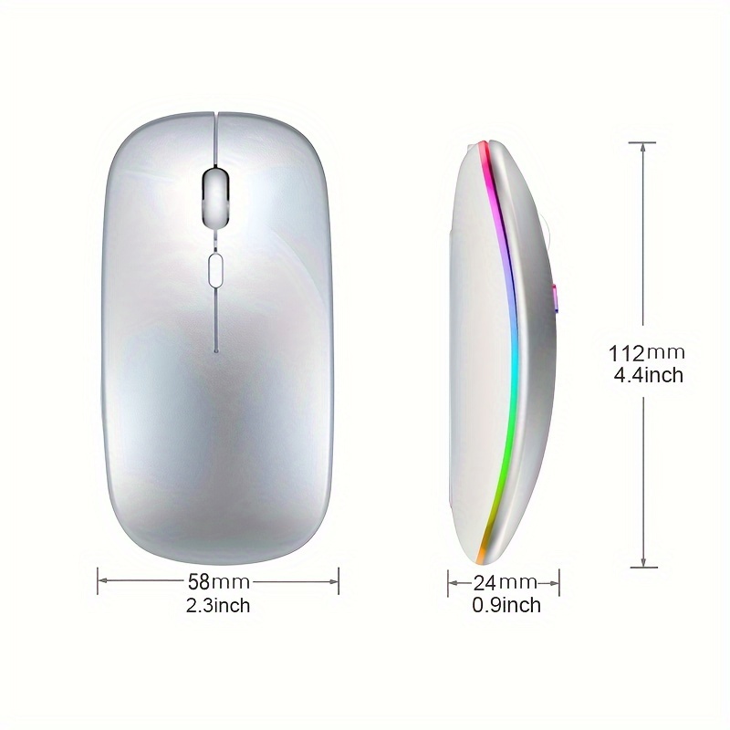 Mouse Nirkabel RGB Isi Ulang U - Pc Gaming Handheld ulasan dan harga