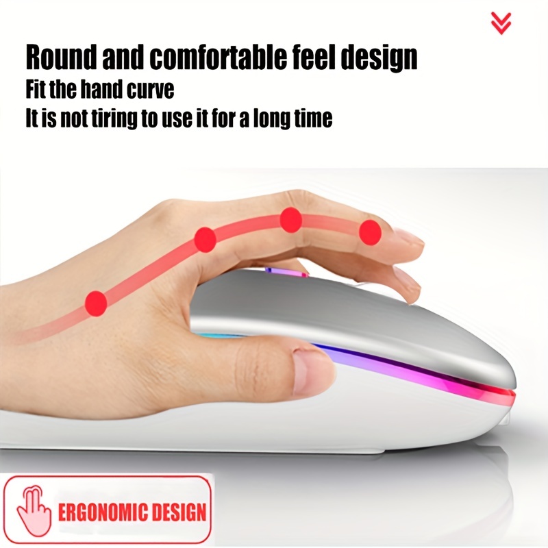 Mouse Nirkabel RGB Isi Ulang U - Pc Gaming Handheld ulasan dan harga