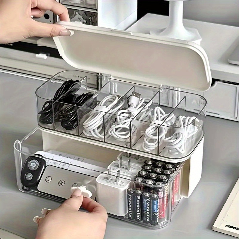 Kotak Penyimpanan Kabel Transp - Desk Cable Organizer ulasan dan harga