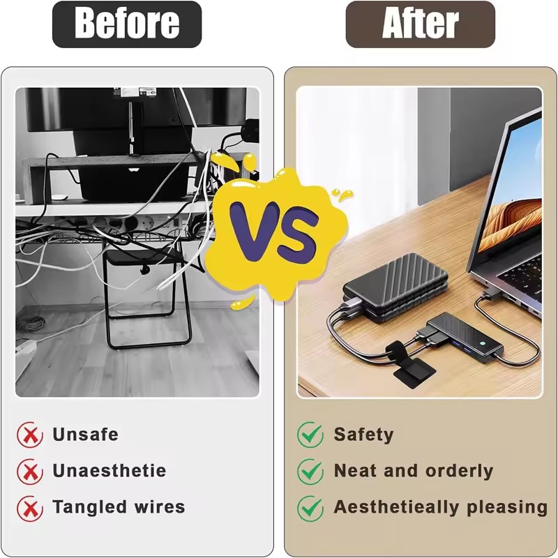 Penahan Kabel di Bawah Meja, P - Desk Cable Organizer ulasan dan harga