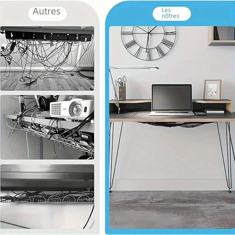 Jaring Manajemen Kabel Bawah M - Desk Cable Organizer ulasan dan harga