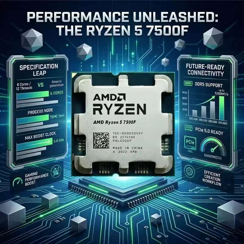 Tray Baru AMD Ryzen 5 7500F 6- - Amd Cpu Ryzen 5 ulasan dan harga