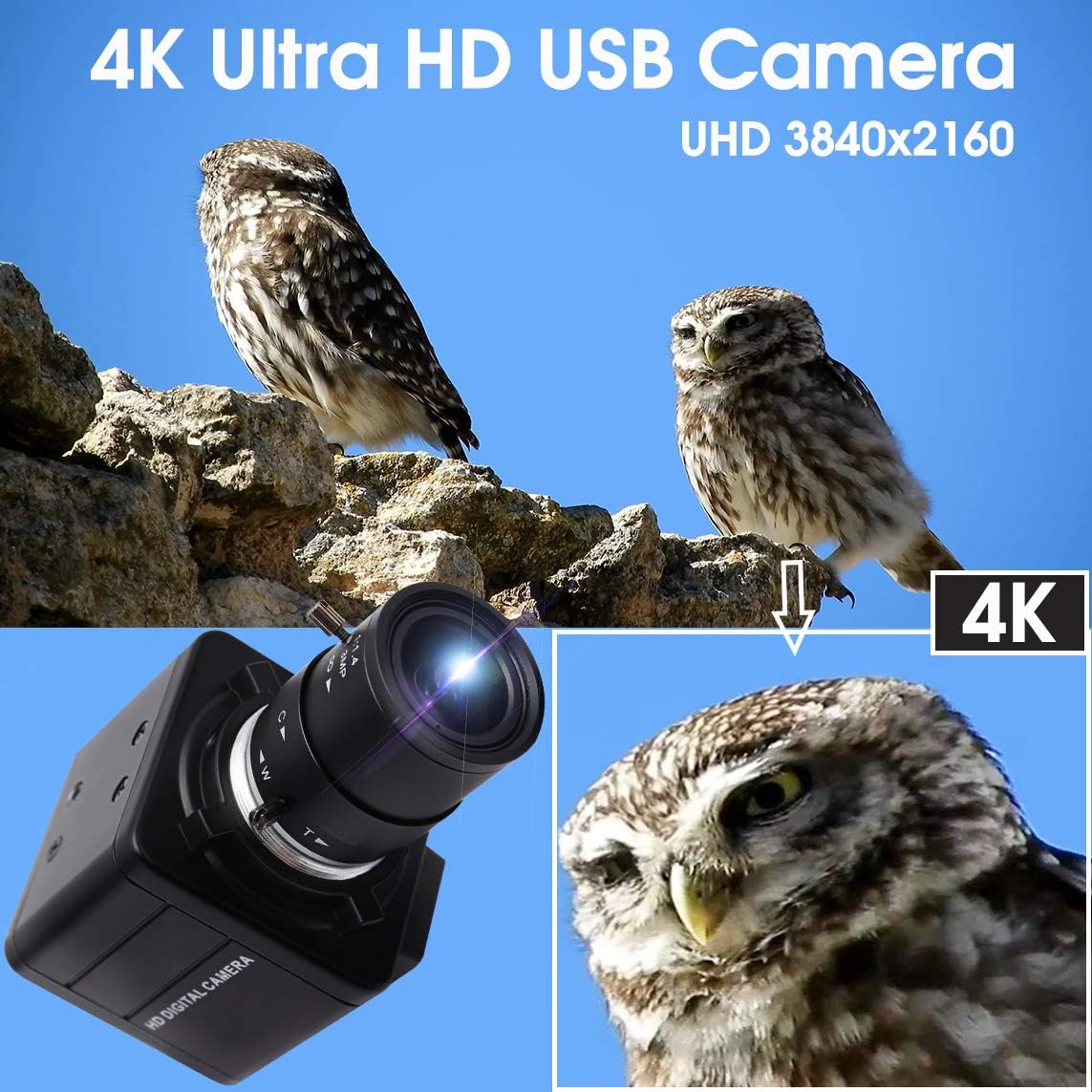 ELP Webcam Ultra HD 4K 4X Zoom - Webcam 4K ulasan dan harga