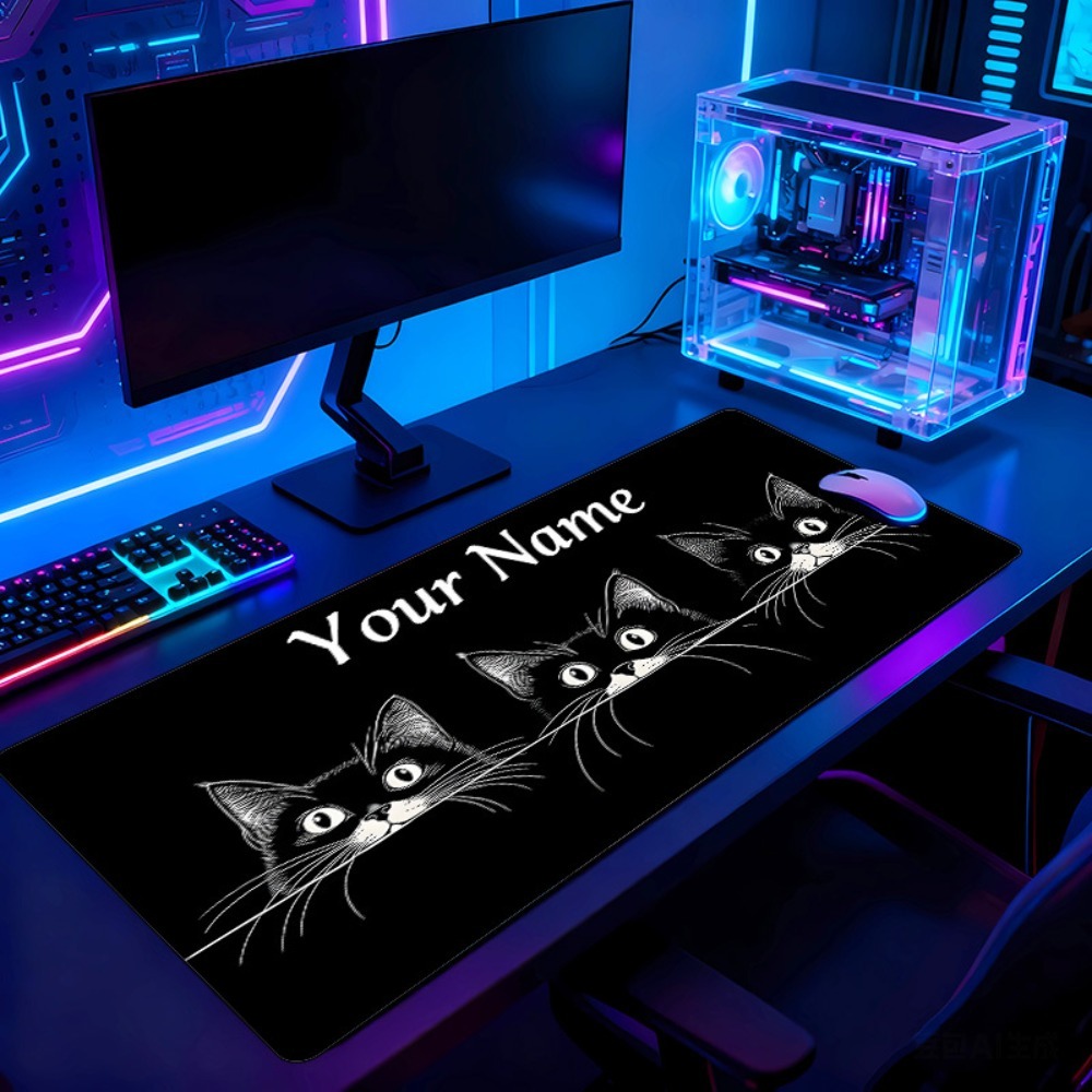 Alas Meja Kustom 3 Kucing Hita - Pc Gaming Names ulasan dan harga